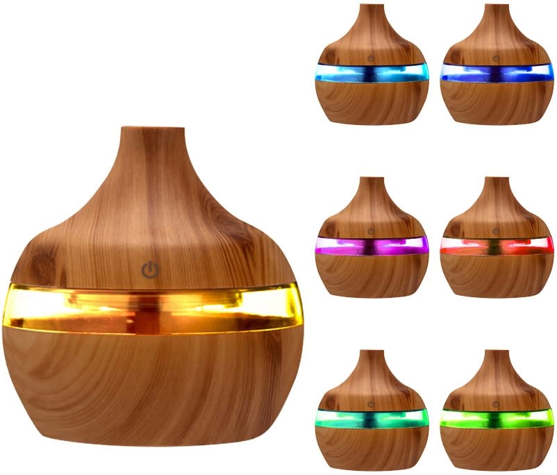 Светодиодный USB арома увлажнитель Holz, коричневый фото 4