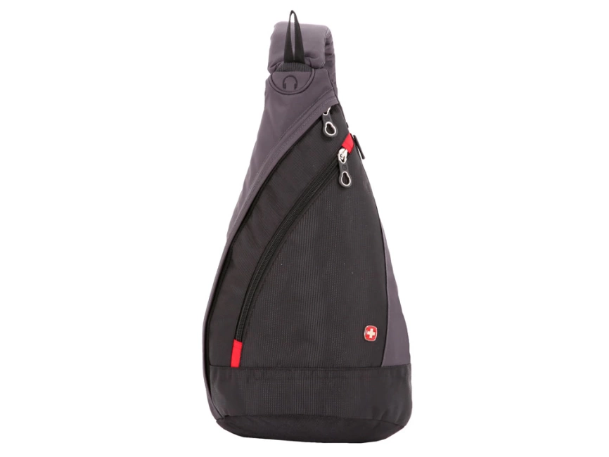 Рюкзак SWISSGEAR с одним плечевым ремнем, 25x15x45 см, 7 л, черный/серый фото 1