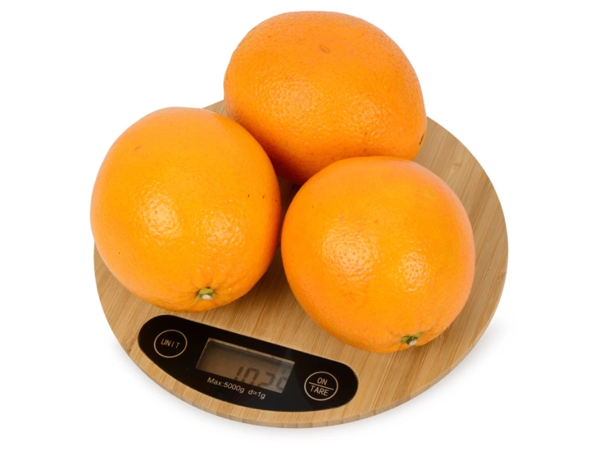 Бамбуковые кухонные весы Scale, натуральный фото 3