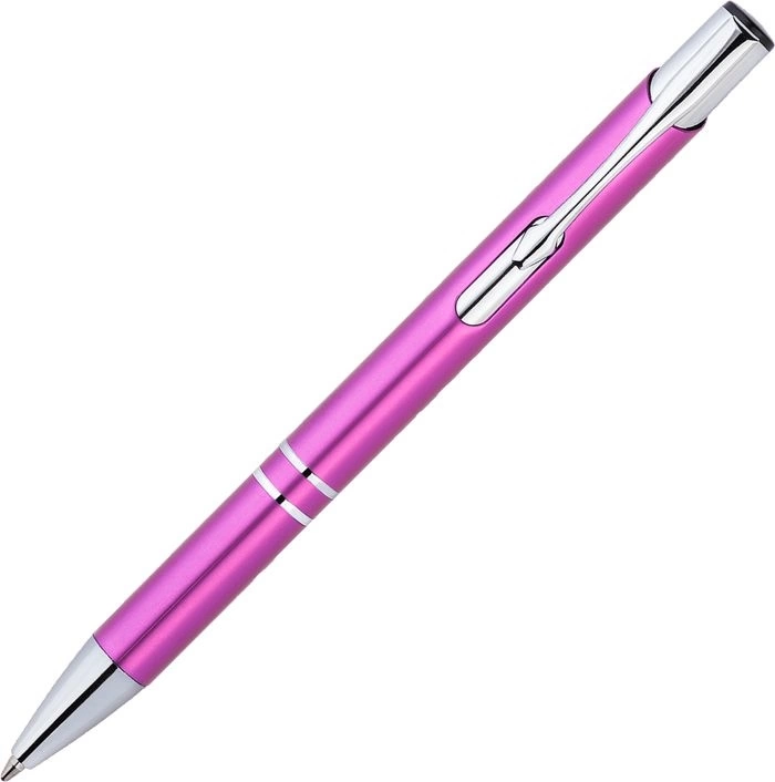 Ручка металлическая KOSKO, розовая с серебристым фото 3