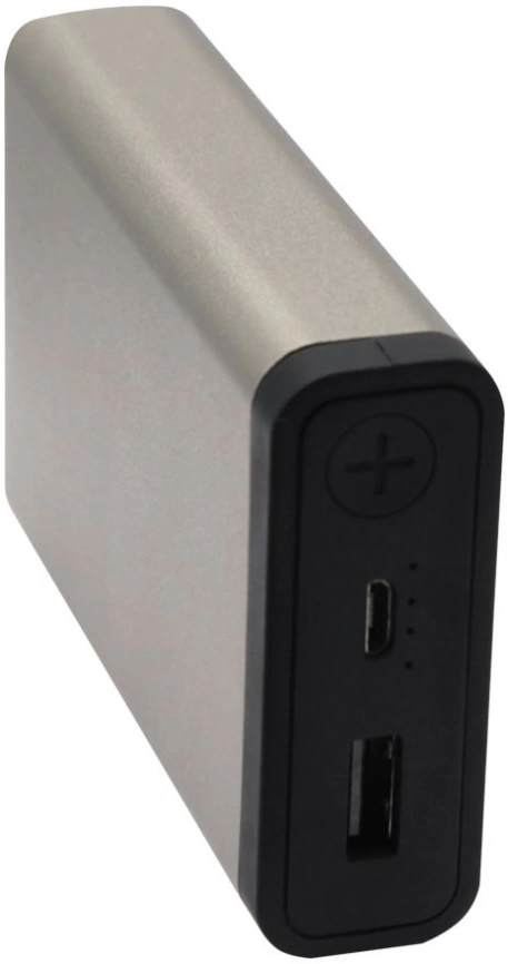 Внешний аккумулятор MeToo  10000 mAh, металлический - Серый CC фото 3