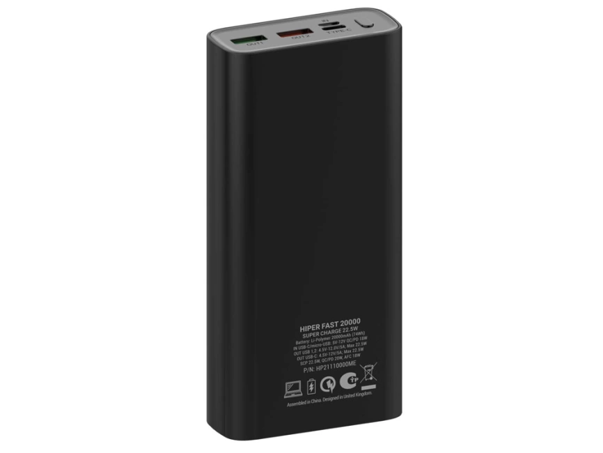 Портативный внешний аккумулятор FAST 20000 Black фото 2