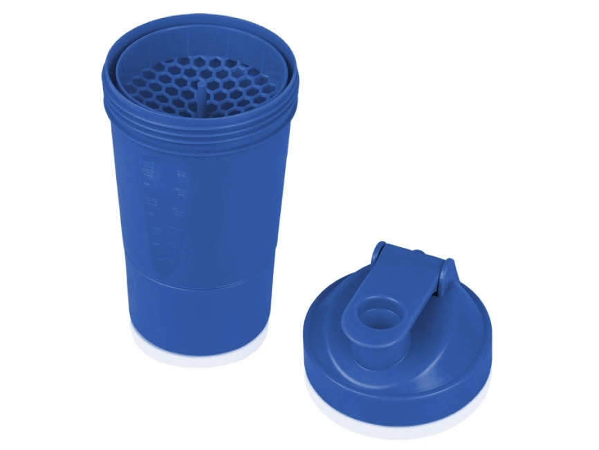 Шейкер для спортивного питания Level Up, голубой фото 3