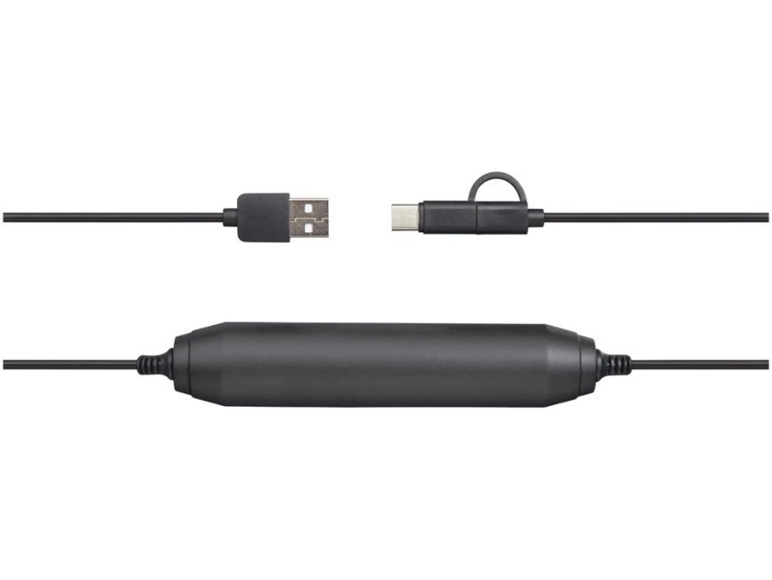Портативное зарядное устройство, 2000 mAh/кабель 3 в 1, черный фото 4