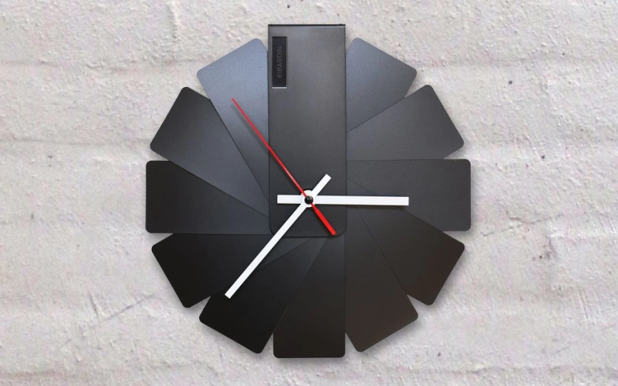 Часы настенные Transformer Clock. Black & Black фото 6