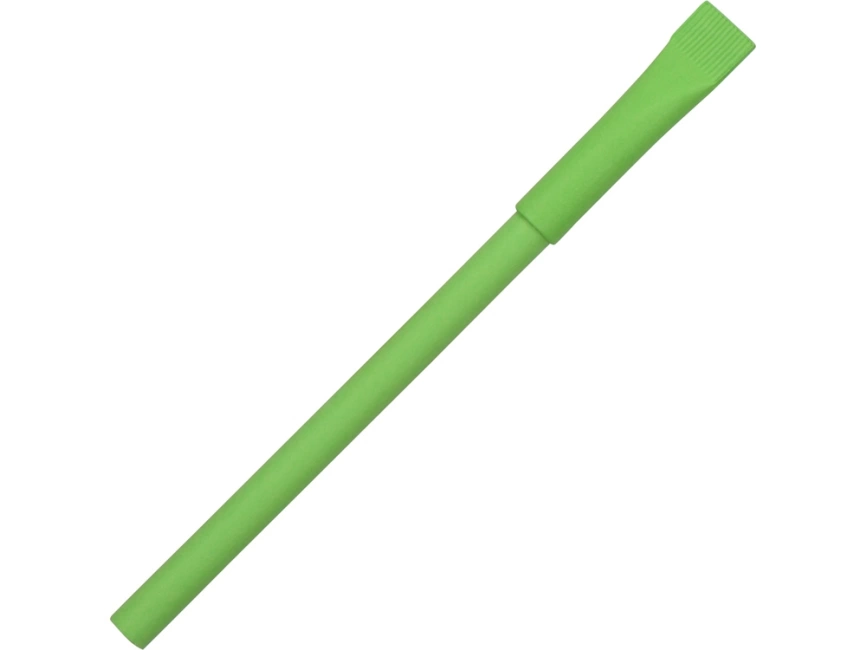 Ручка картонная с колпачком Recycled, зеленое яблоко фото 1