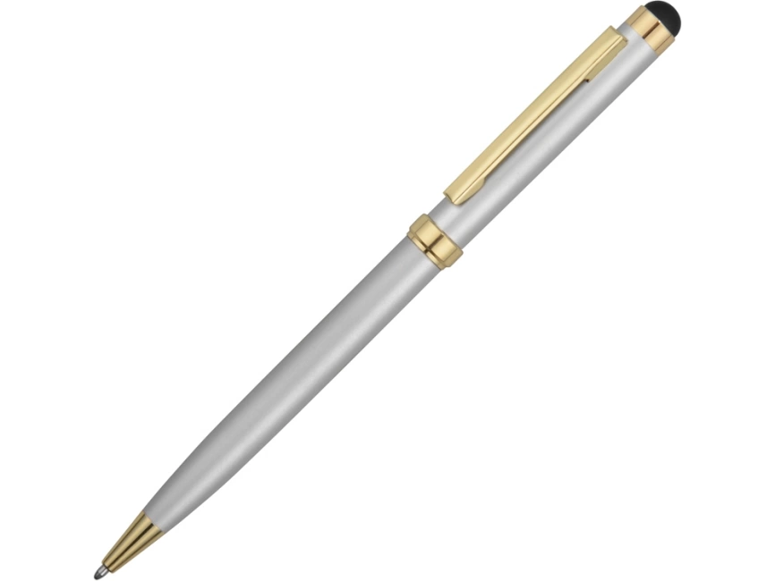 Ручка шариковая Голд Сойер со стилусом, серебристый фото 1