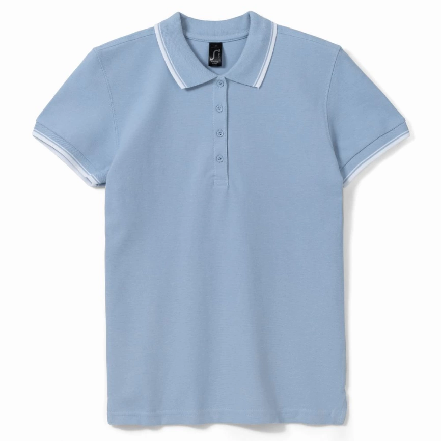 Рубашка поло женская Practice women 270 голубая с белым, размер XL фото 7