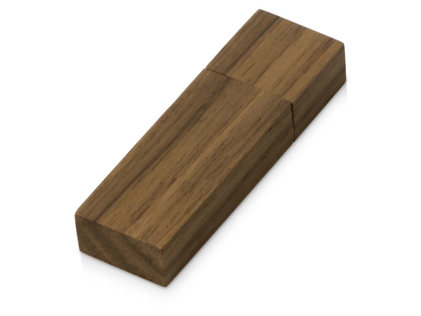 Флеш-карта USB 2.0 16 Gb Woody с магнитным колпачком, темное дерево фото 1