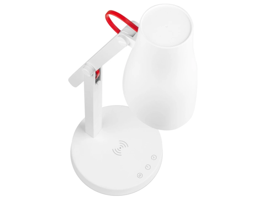 Настольная лампа c беспроводной зарядкой LED L1, 250Лм, 4.5 Вт, Qi, диммер, таймер, бел фото 3