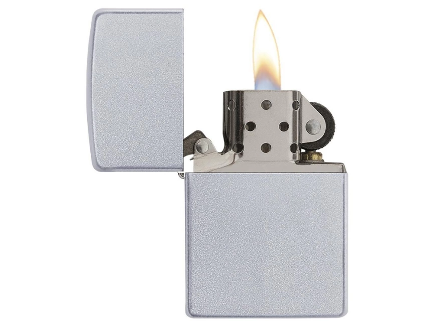 Зажигалка ZIPPO Classic с покрытием Satin Chrome™, латунь/сталь, серебристая, матовая, 38x13x57 мм фото 4