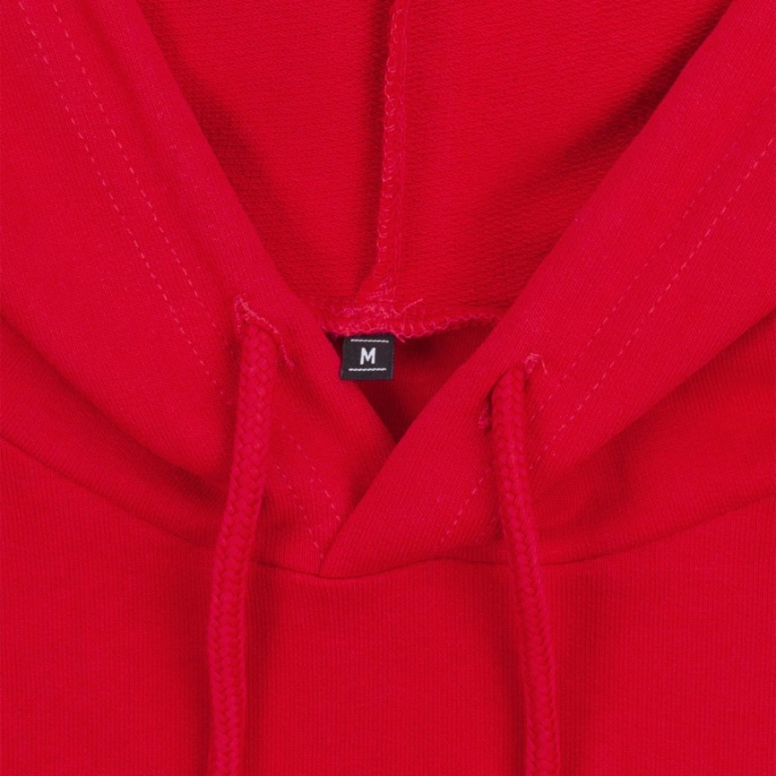 Толстовка с капюшоном женская Hoodie, красный меланж, размер XS фото 6