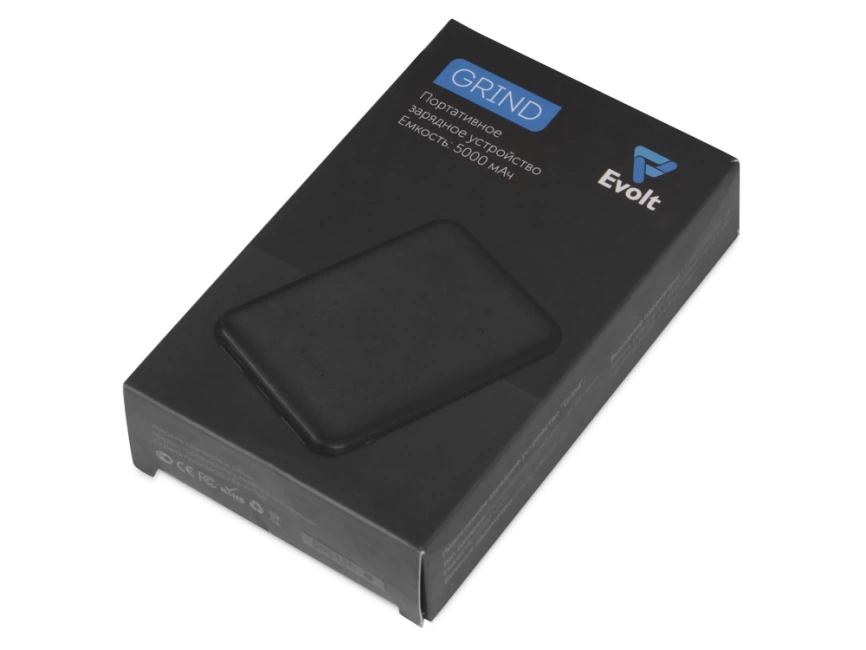 Портативное зарядное устройствоGrind, 5000 mAh, черный фото 12