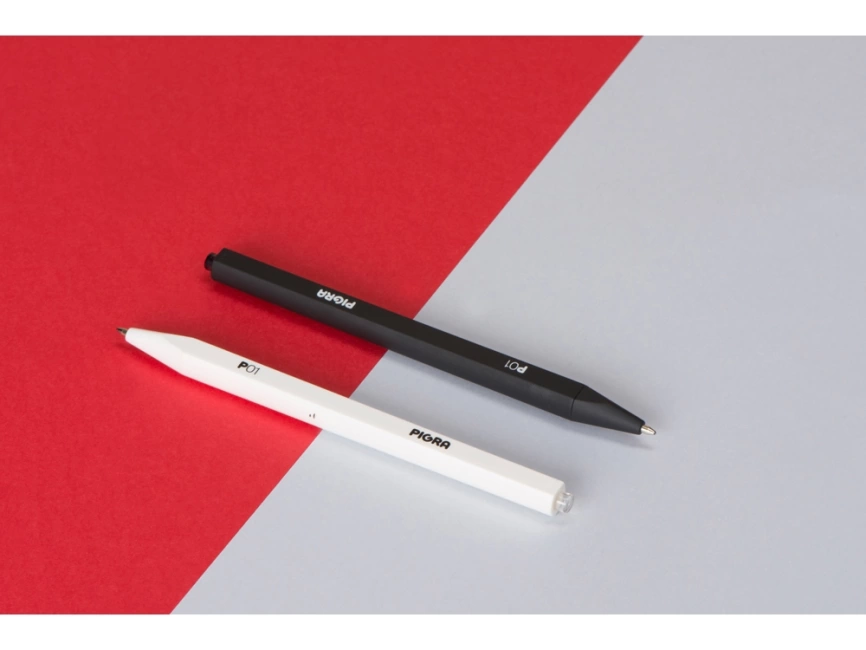 Ручка шариковая Pigra модель P01 PMM, белый фото 5