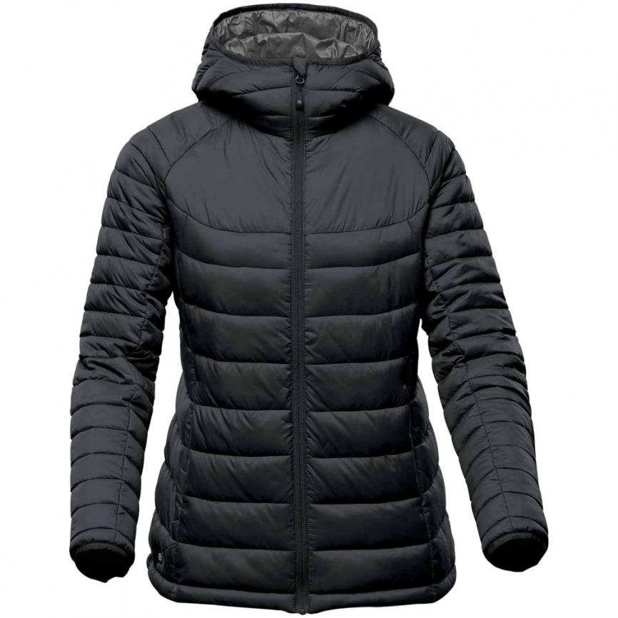 Куртка компактная женская Stavanger черная с серым, размер M фото 1