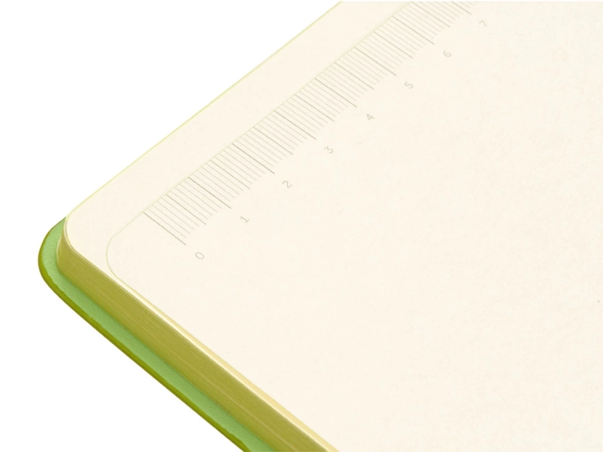 Блокнот Notepeno 130x205 мм с тонированными линованными страницами, зеленое яблоко фото 7