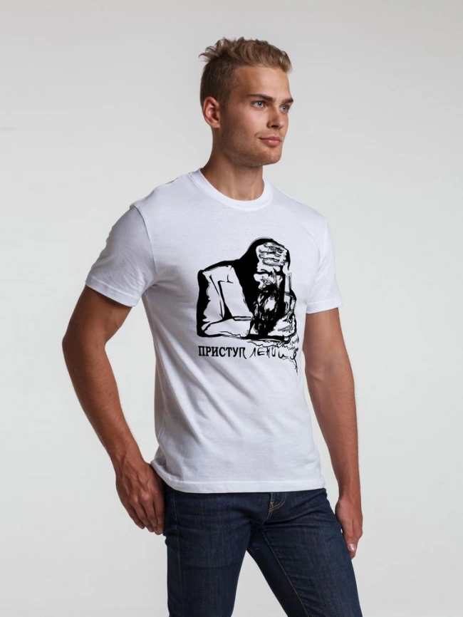 Футболка мужская «Приступ лени», белая, размер XL фото 4