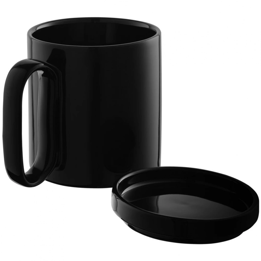 Кружка с подогревом и беспроводной зарядкой dualBase, черная фото 6