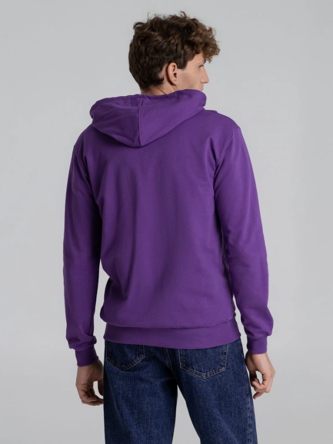 Толстовка с капюшоном на молнии Unit Siverga фиолетовая, размер S фото 13