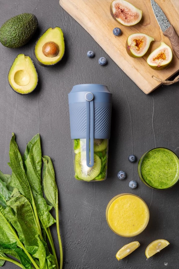 Портативный блендер Juicer, синий фото 2