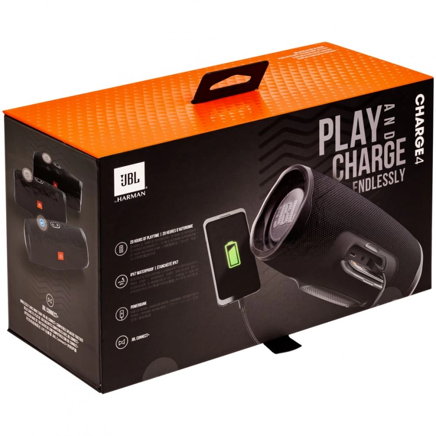 Беспроводная колонка JBL Charge 4, черная фото 10