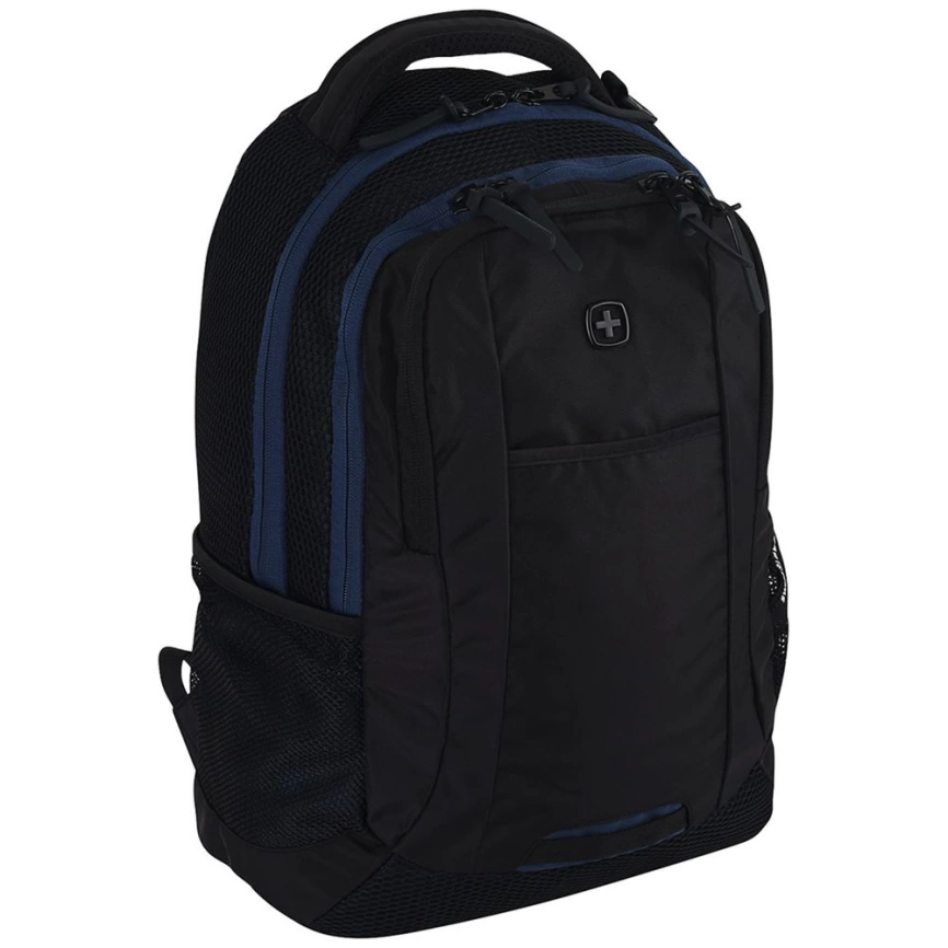 Рюкзак для ноутбука Swissgear, черный с синим фото 3