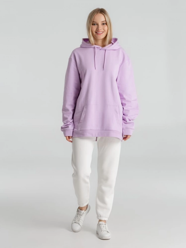 Толстовка с капюшоном унисекс Hoodie, сиреневая, размер S фото 19
