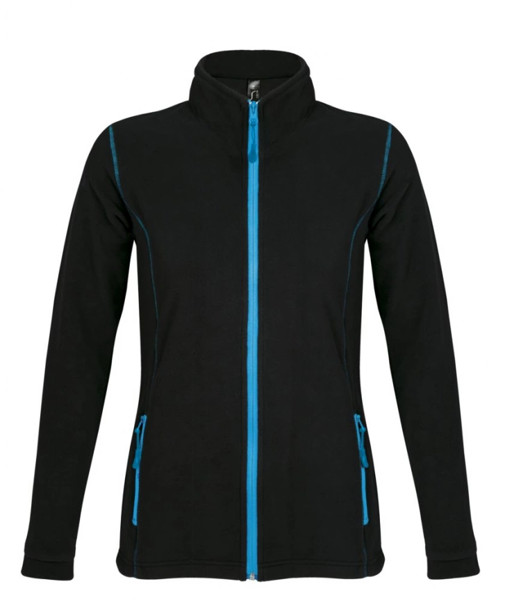 Куртка женская Nova Women 200, черная с ярко-голубым, размер S фото 1