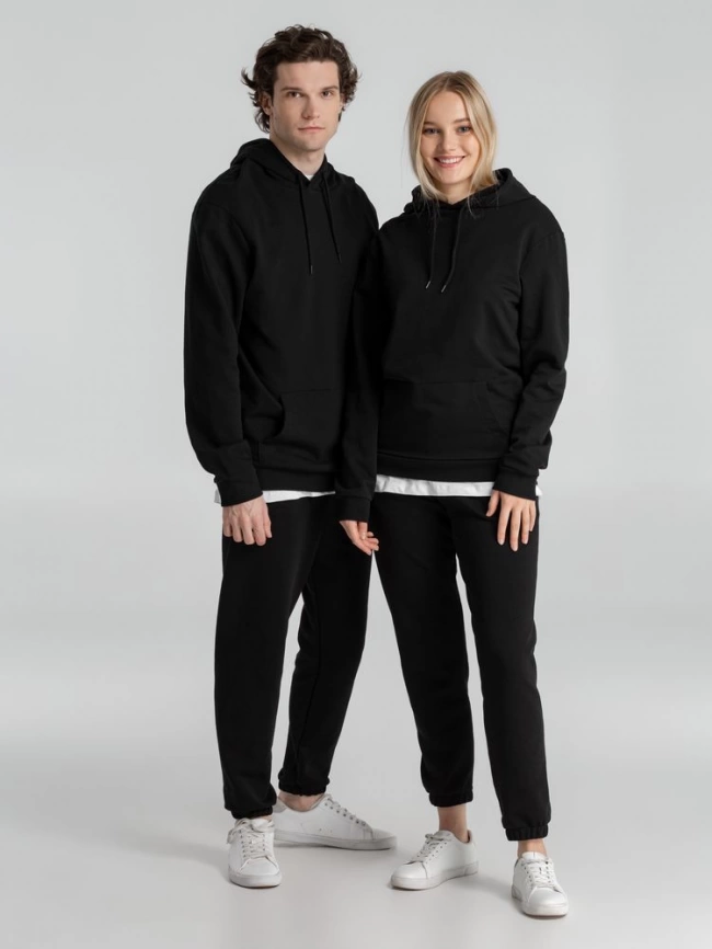 Толстовка с капюшоном унисекс Hoodie, черная, размер XL фото 19