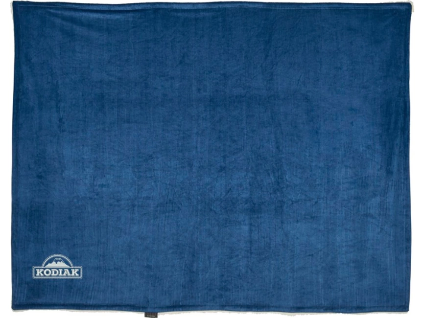 Шерповое покрывало Cosie с вельветом, темно-синий фото 6