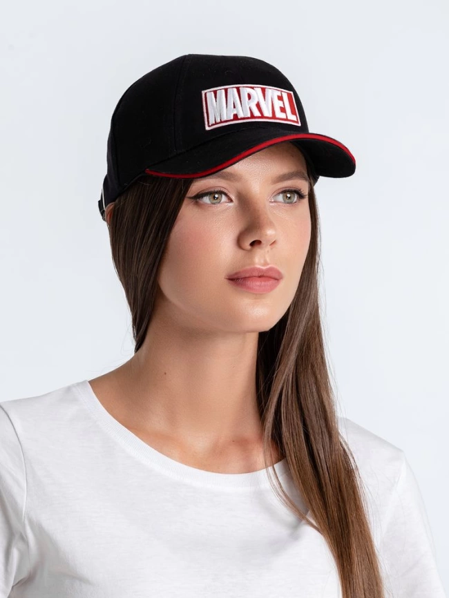 Бейсболка с вышивкой Marvel, черная фото 5