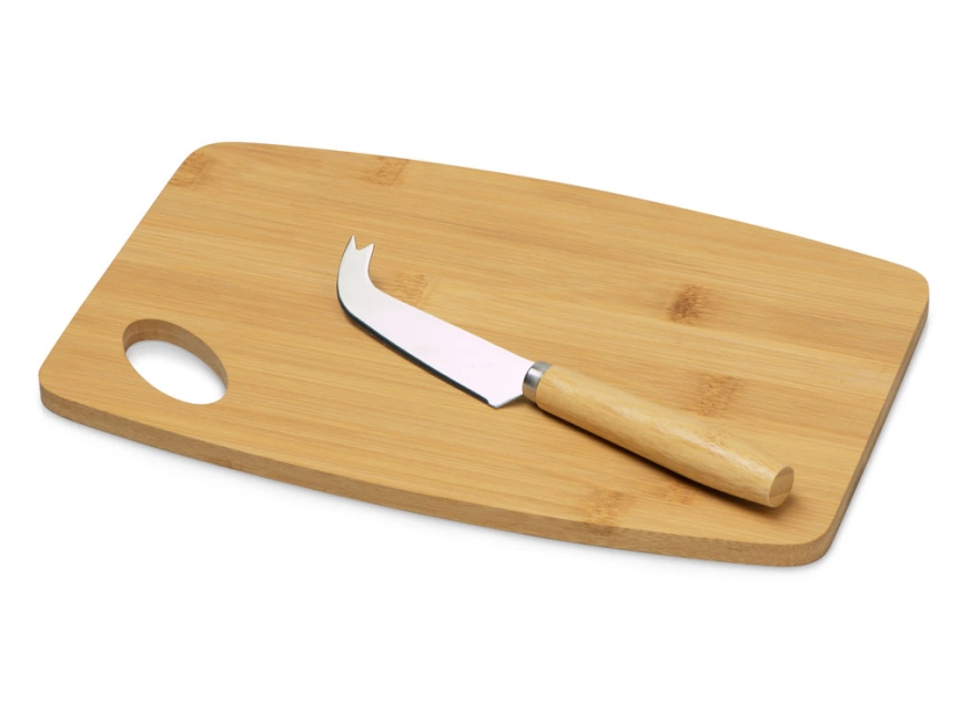 Набор для сыра с ножом и доской из бамбука фото 1