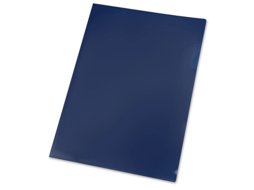 Папка- уголок, для формата А4, плотность 180 мкм, синий матовый фото 1
