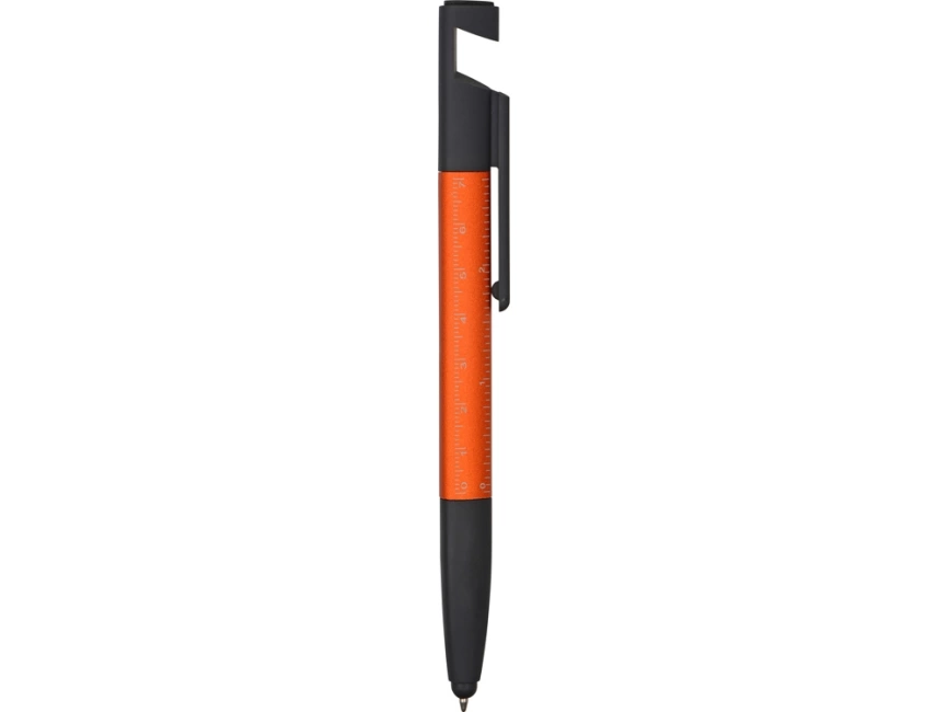 Ручка-стилус металлическая шариковая многофункциональная (6 функций) Multy, оранжевый фото 3
