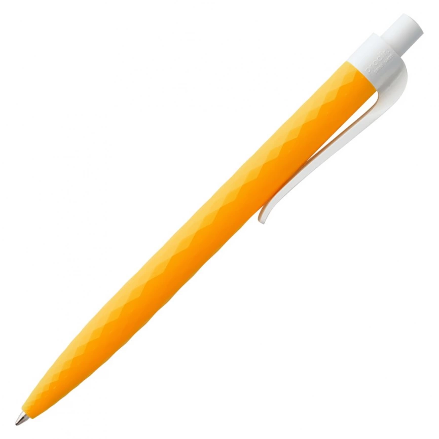 Ручка шариковая Prodir QS01 PMP-P, оранжевая с белым фото 4