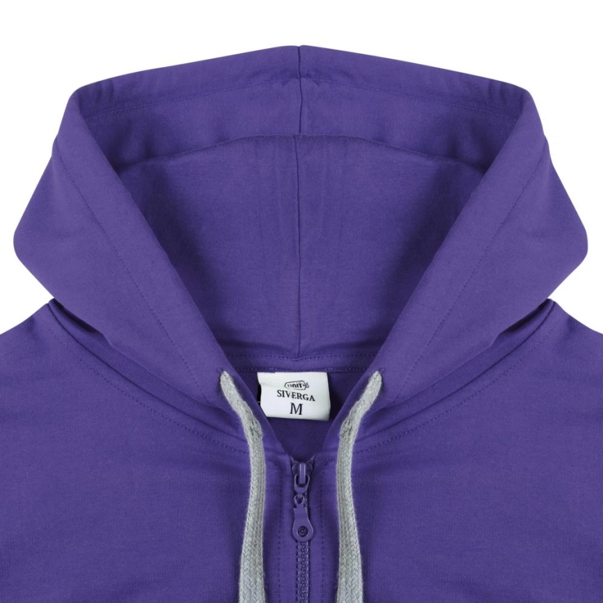 Толстовка с капюшоном на молнии Unit Siverga фиолетовая, размер XS фото 4