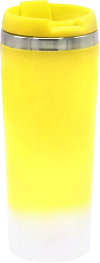 Термокружка Overflow 420 мл, жёлтая фото 1