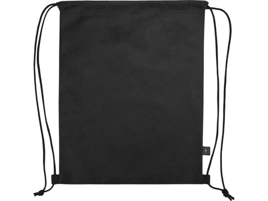 Рюкзак-мешок Reviver из нетканого переработанного материала RPET, черный фото 4