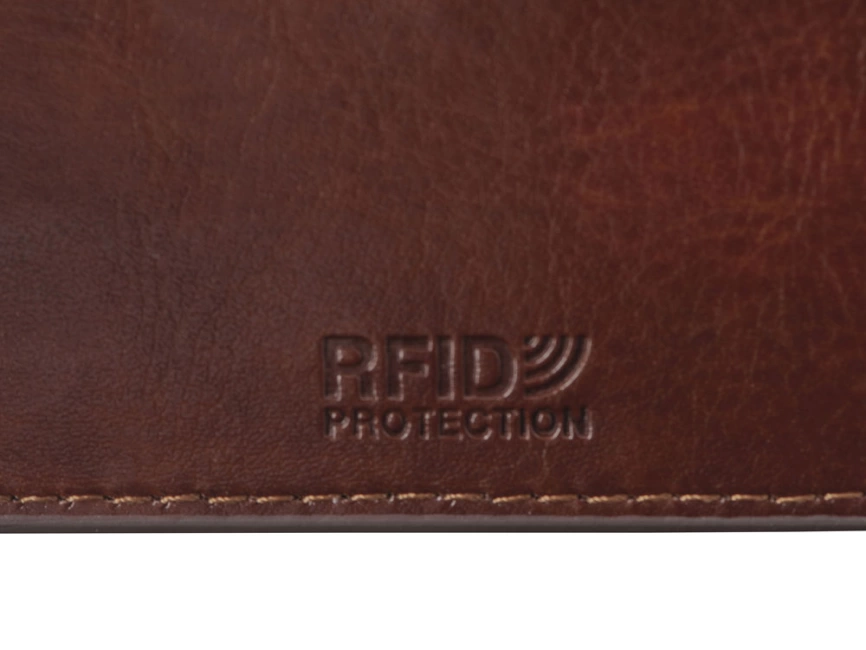 Картхолдер для 6 пластиковых карт с RFID-защитой Fabrizio, коричневый фото 7