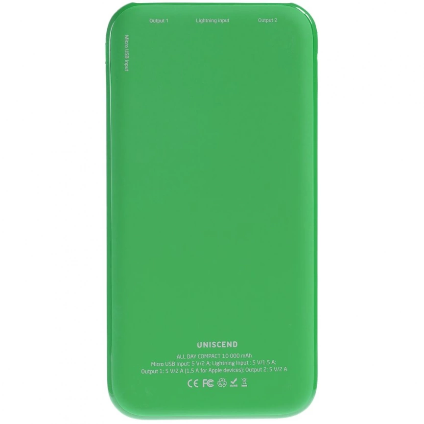 Внешний аккумулятор Uniscend All Day Compact 10000 мАч, зеленый фото 9