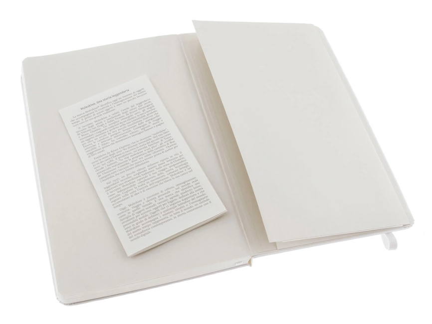Записная книжка Moleskine Classic (в линейку) в твердой обложке, Large (13х21см), белый фото 4