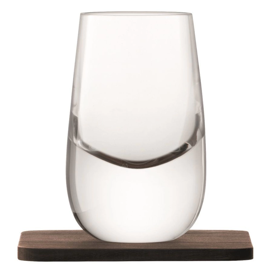 Набор из 2 стопок Whisky с деревянными подставками фото 2