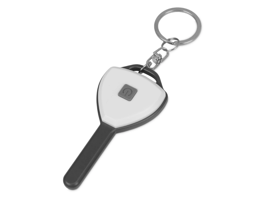 Брелок-фонарик COB Switch, белый/серый фото 1