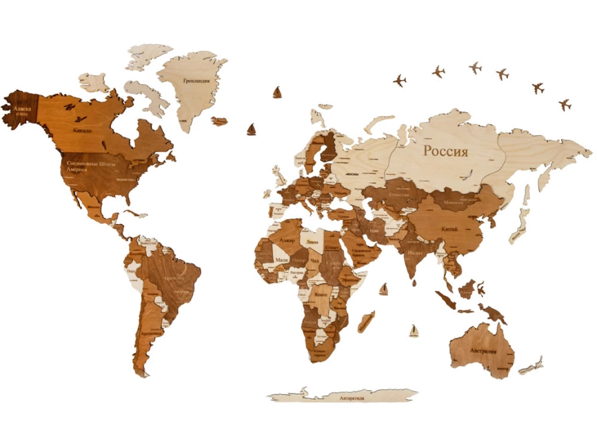 Интерьерная карта мира World фото 1