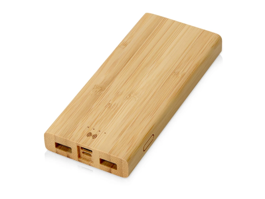 Внешний беспроводной аккумулятор из бамбука Bamboo Air, 10000 mAh фото 1