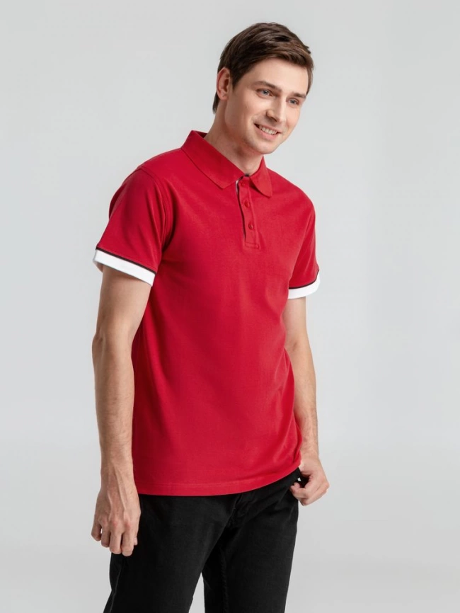 Рубашка поло мужская Anderson, красная, размер XXL фото 7
