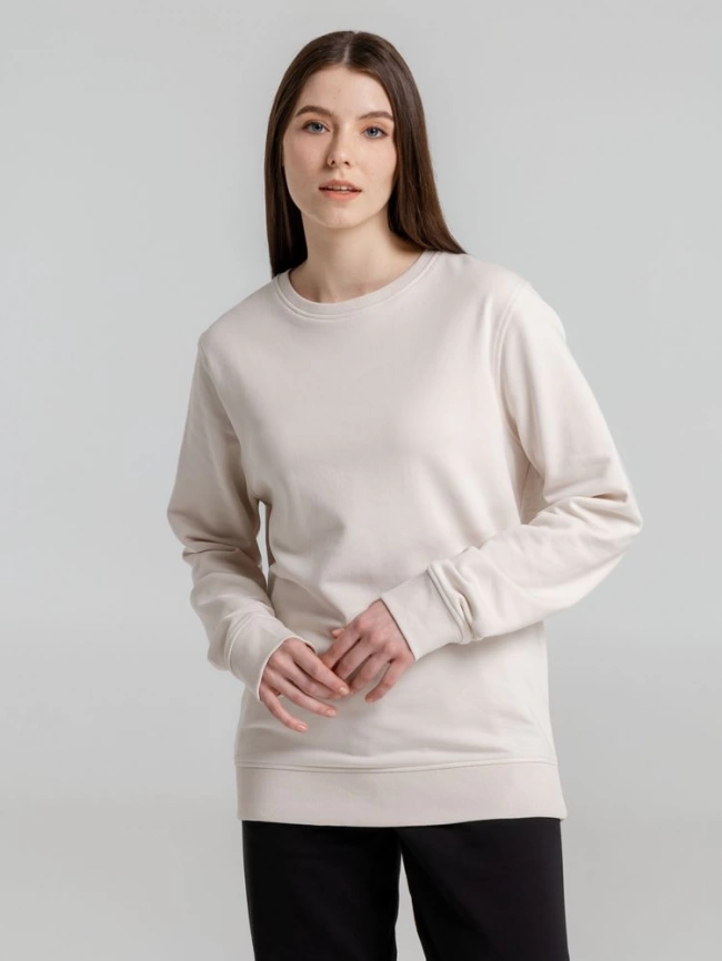 Свитшот унисекс BNC Organic, молочно-белый, размер XXL фото 14