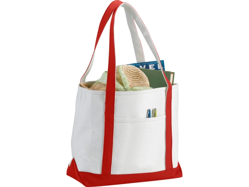 Сумка Premium, натуральный/красный фото 3