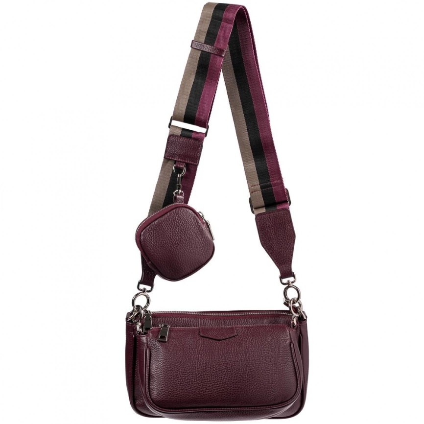 Сумка через плечо Gamma, бордовая фото 12