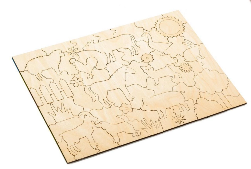 Развивающий эко-пазл Wood Games, ферма фото 2